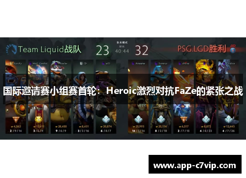国际邀请赛小组赛首轮：Heroic激烈对抗FaZe的紧张之战